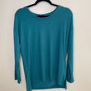 Banana Republic Long Sleeve Green Womens Tunic Top Small Lightweight Rayon